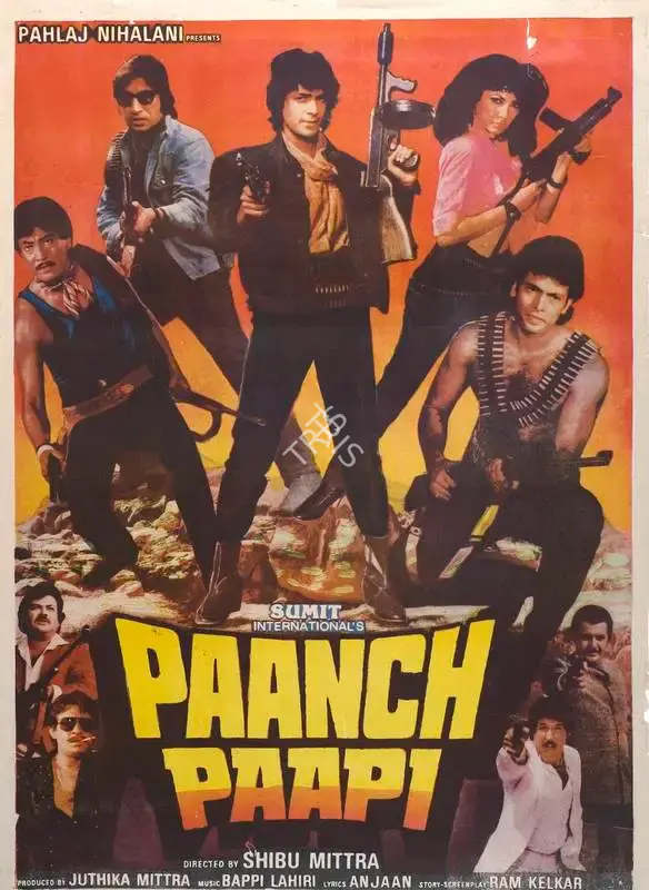 Juthika Mittra (Producer), Paanch Paapi, 1989, Full Sheet Poster