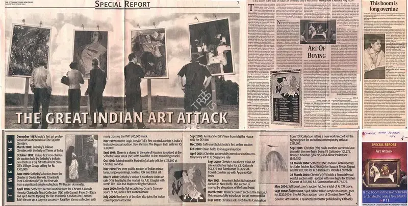 Manoj Nair (Writer), The Great Indian Art Attack, 2004, Newspaper Clipping