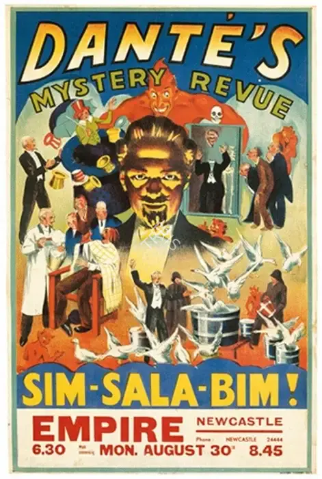 Dante (Magician), Dante's Mystery Revue, Magic Publicity Art & Memorabilia