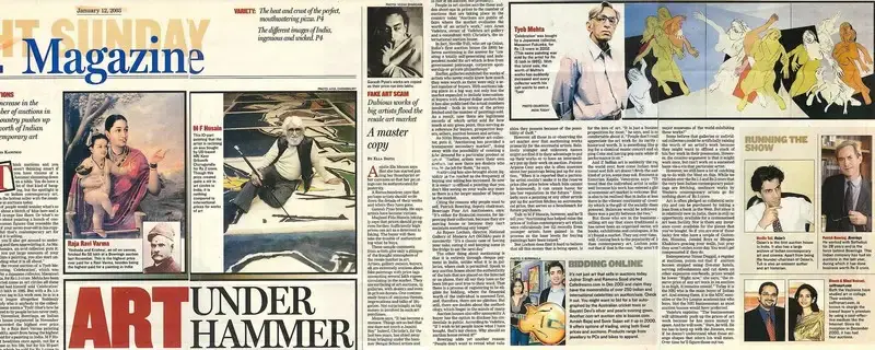 Priya Kanungo (Writer), ART Under Hammer, 2003, Newspaper Clipping