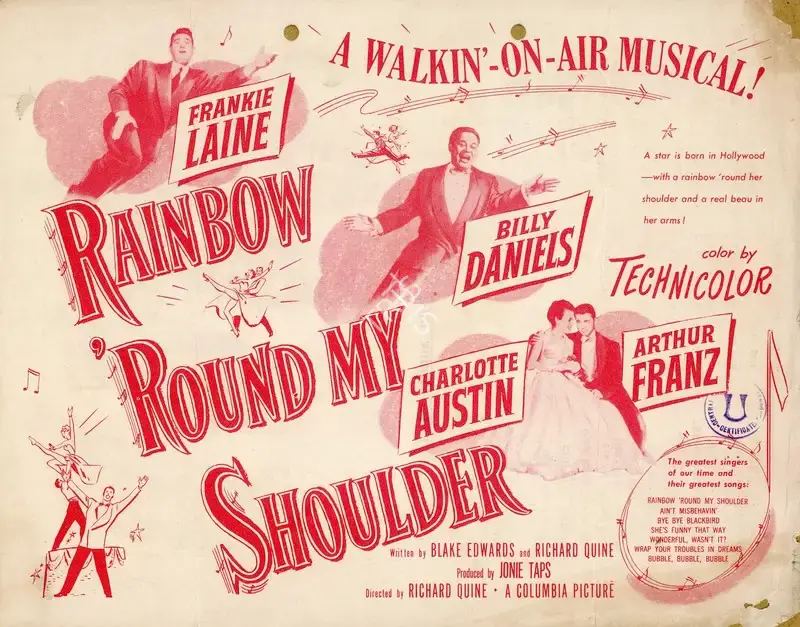 Richard Quine (Director), Rainbow 'Round My Shoulder, 1952, Handbill