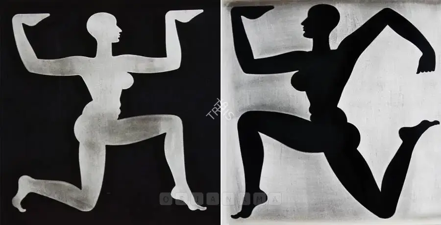 Mistry, Dhruva (Artist). Spatial Diagram B; Spatial Diagram Female B, 2005-2006 | Painting, Sa.Onl/07.09.06, 2006 · Saffronart