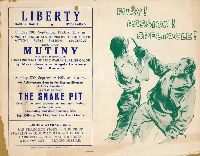Edward Dmytryk (Director), Mutiny, 1952, Handbill