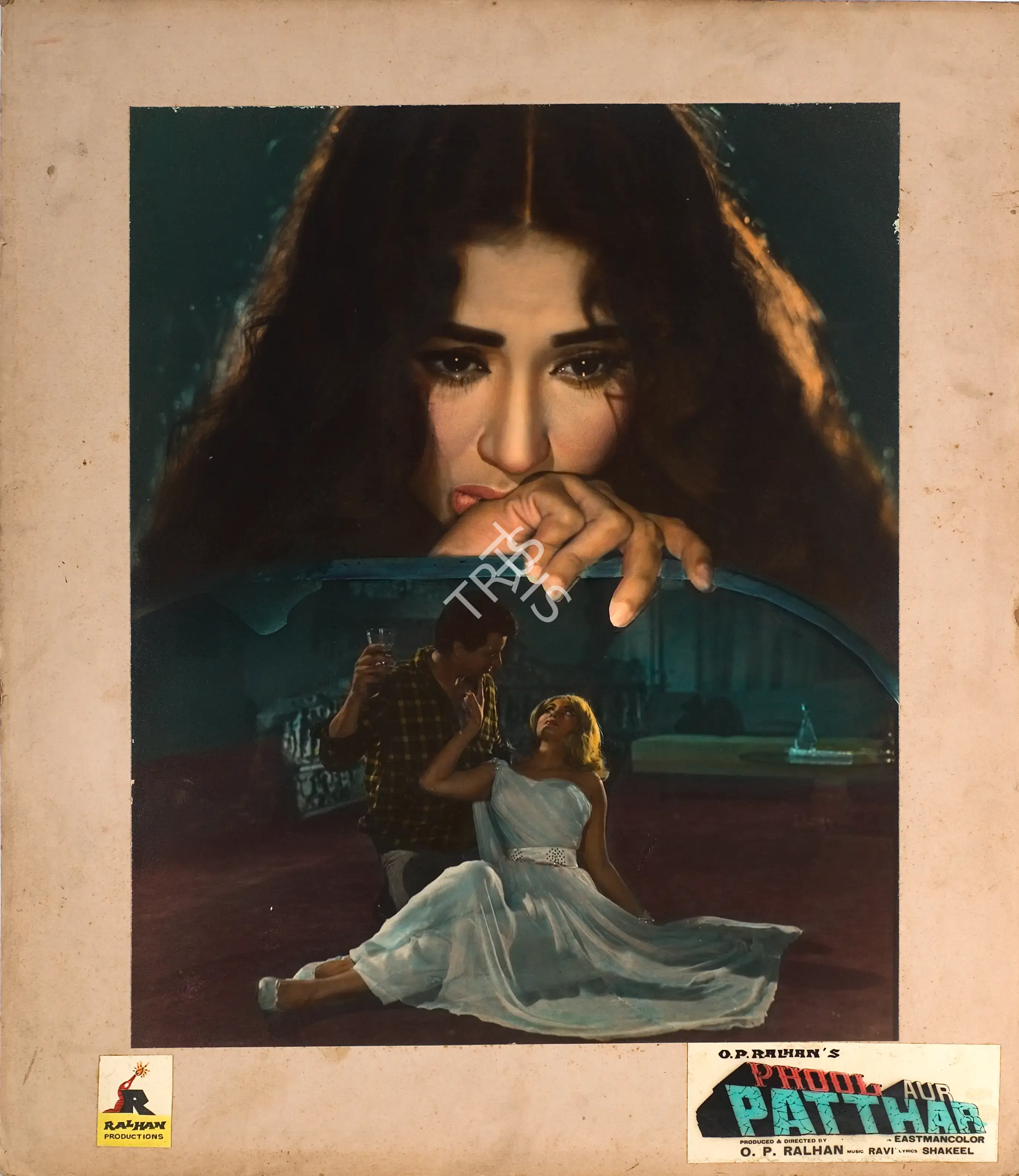 Nariman A. Irani (Cinematographer), Phool Aur Patthar, 1966, Photographic Still Mounted on Lobby Card