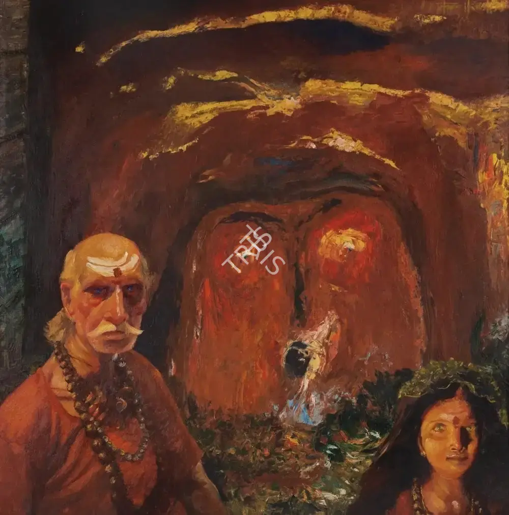 Bhattacharjee, Bikash (Artist). Morning, 1990 | Painting, AG.Mum/28.04.24, 2024 · Asta Guru