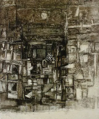 Ramkumar (Artist). Untitled (Benaras), 1964 | Painting, Ch.NeY/30.03.06, 2006 · Christie's