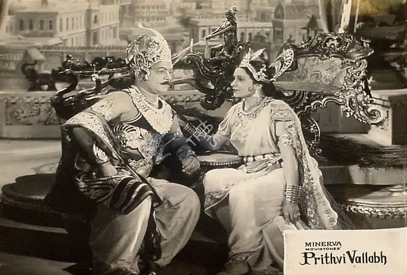 Sohrab Modi (Director), Prithvi Vallabh, 1943, Lobby Card