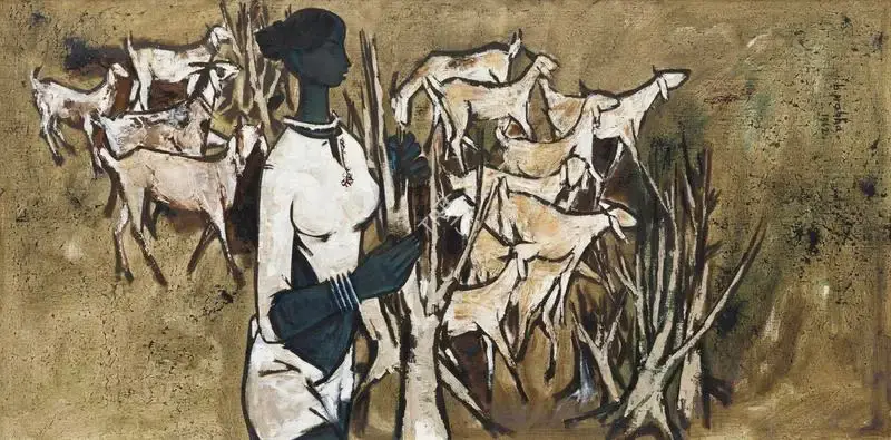 B. Prabha (Artist), Untitled, 1962, Painting