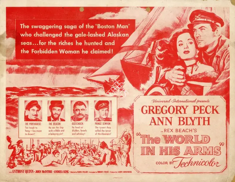 Raoul Walsh (Director), The World in His Arms, 1952, Handbill