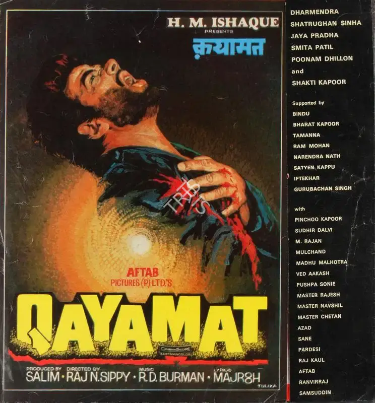 Salim (Producer), Qayamat, 1983, Song-Synopsis Booklet