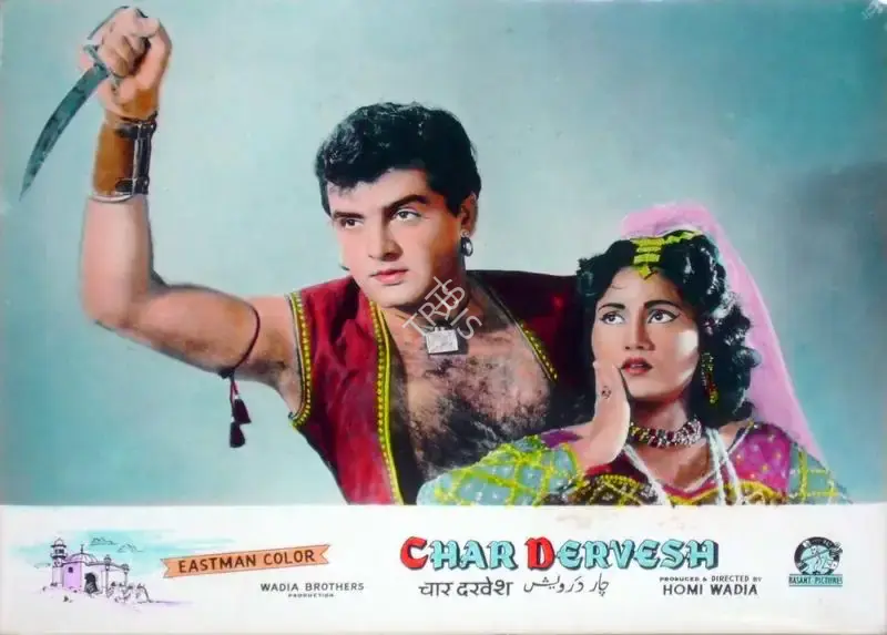 Aga Hasham (Cinematographer), Char Dervesh, 1964, Lobby Card