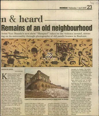 Hassan M. Kamal (Reporter), Remains of an old Neighbourhood, 2009, Newspaper Clipping