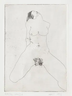 Karen Souza (Artist), Untitled (Nude), 1976, Graphic Art