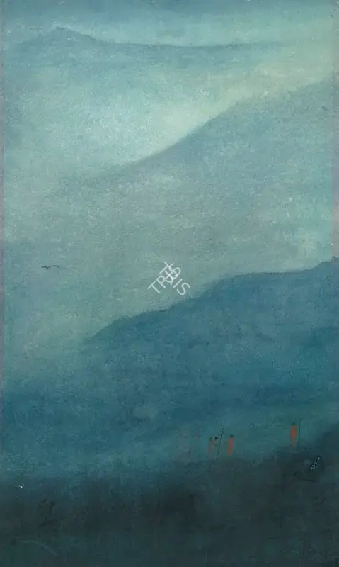Gaganendranath Tagore (Artist), Untitled (Mountains), Painting