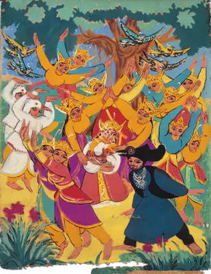 Chittaprosad (Artist), Celebration, 1955, Painting