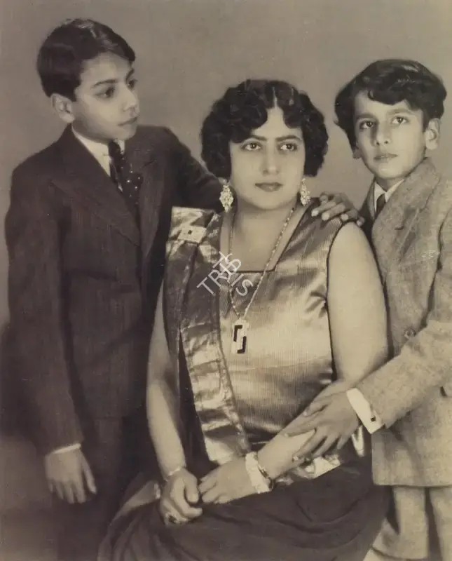 Unknown (Photographer). Bapsy Sabavala with elder son Sharokh and Jehangir, Paris, France. Photographic Still, 1932 | Contemporary Photograph, The Crucible of Painting, 2005 | Photography | 00801900