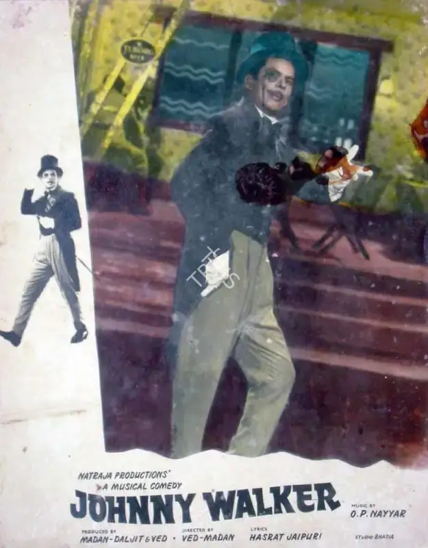 T.R. Joshi (Cinematographer), Johnny Walker, 1957, Lobby Card