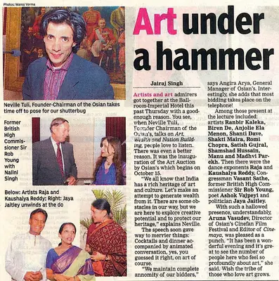Jairaj Singh (Reporter), Art under a hammer, 2004, Newspaper Clipping