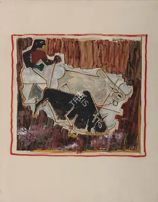 M.F. Husain (Artist), Untitled, 1953, Painting