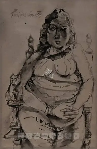 Paritosh Sen (Artist), Untitled, 1978, Painting