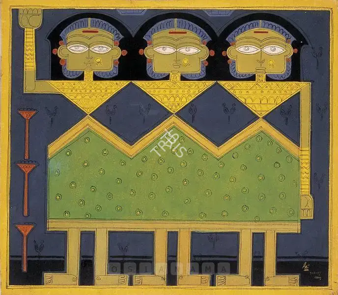 Laxman Pai (Artist), Goan Women, 1951, Painting