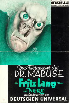 Lang, Fritz (Producer), The Testament of Dr. Mabuse, 1933 | Poster | CinemaEducation | 00795516