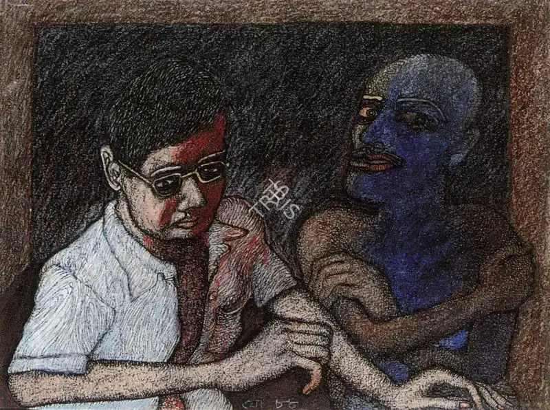 Jogen Chowdhury (Artist), Untitled, 1988, Painting