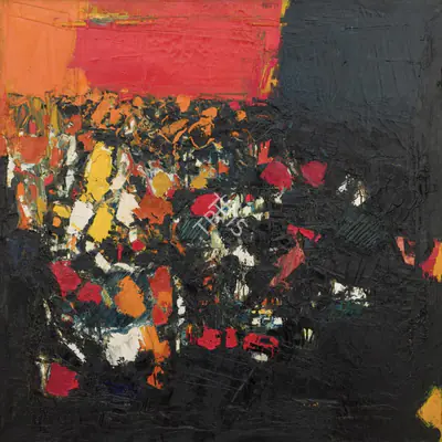 Raza, S.H. (Artist). Rajasthan, 1961 | Painting, Sa.Mum/13.03.24, 2024 · Saffronart