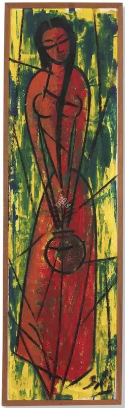 Shrinivas (Artist), Untitled (Lady with Bowl), Painting