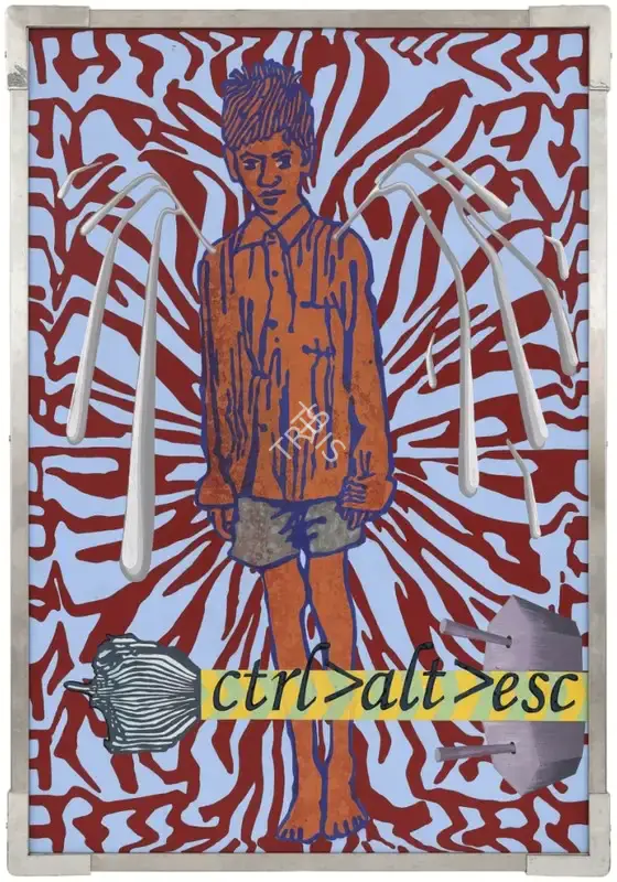 Jitish Kallat (Artist), Ctrl>Alt>Esc, 2005, Painting