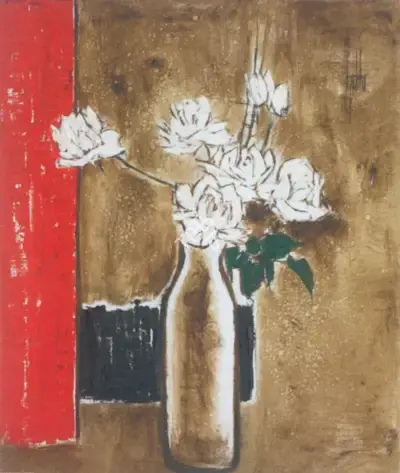 B. Prabha (Artist), Flower Study, 1967, Painting