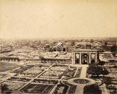 Samuel Bourne (Photographer), Ruins of Ancient Delhi from Humayoon Tomb, 1865, Antiquarian Photograph