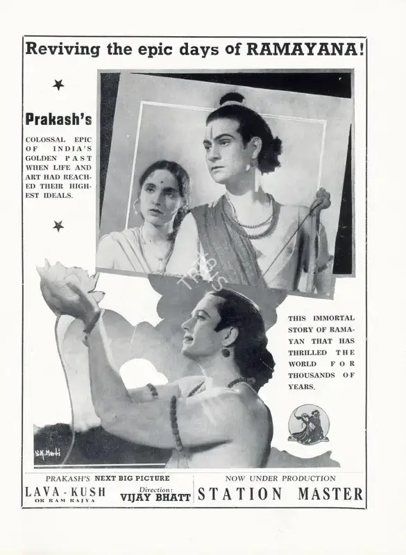 Vijay Bhatt (Director), Ram Rajya, 1943, Advertisement