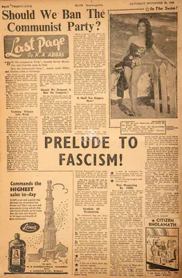 Khwaja Ahmad Abbas (Columnist), Should We Ban the Communist Party ?, 1959, Essay