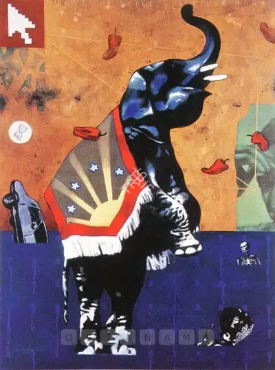 Baiju Parthan (Artist), House Of Spice Picture Book - Pixel River, 2002, Painting