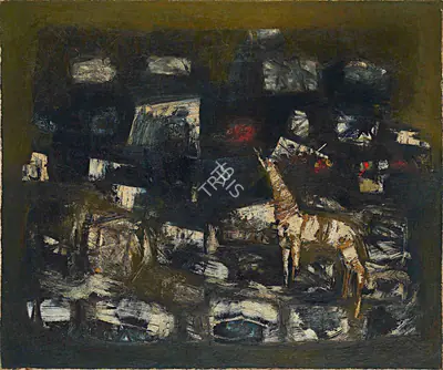 G.M. Sheikh (Artist), Untitled, 1961, Painting