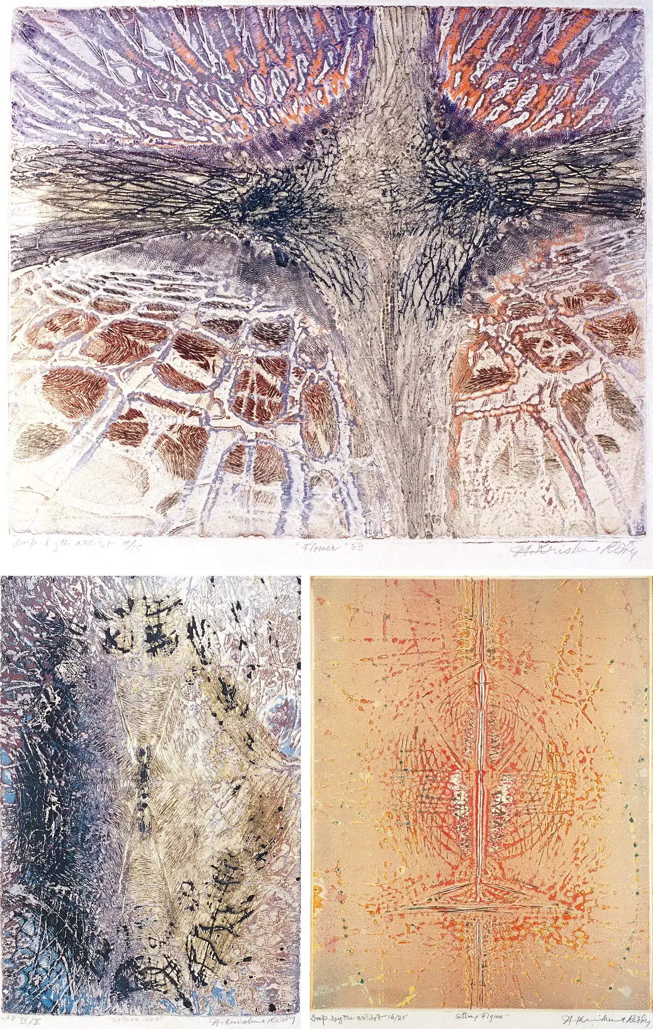 Reddy, Krishna (Artist). Flower, 1961 | Graphic Art, 1961