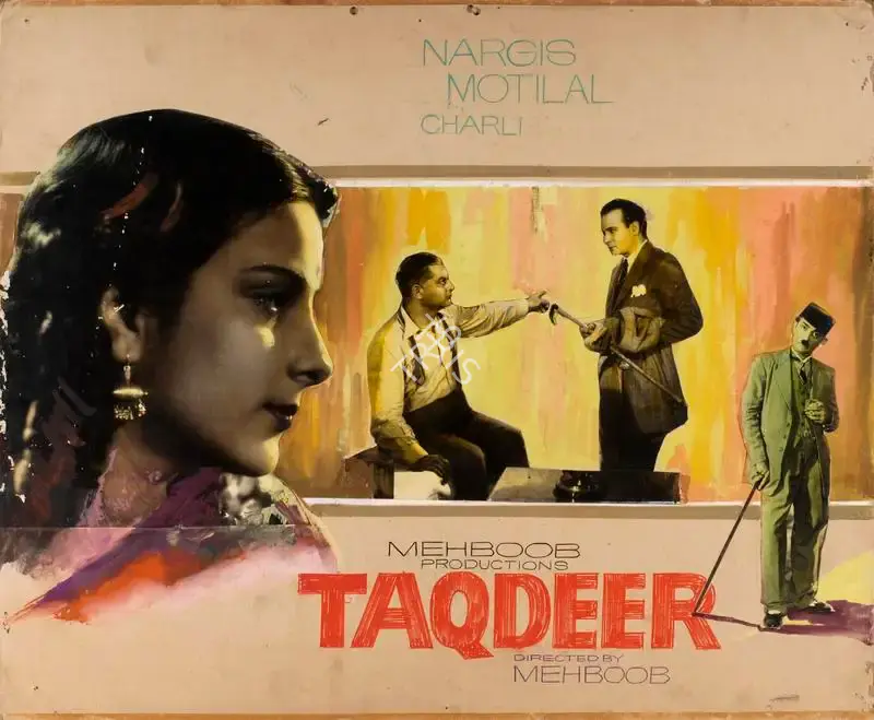 Mehboob (Producer), Taqdeer, 1943, Showcard