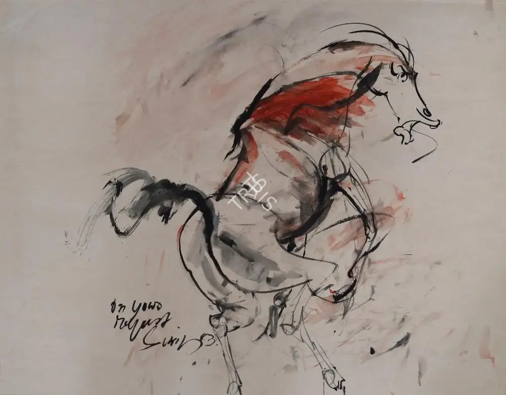 Sunil Das (Artist), Bucking Horse, Painting