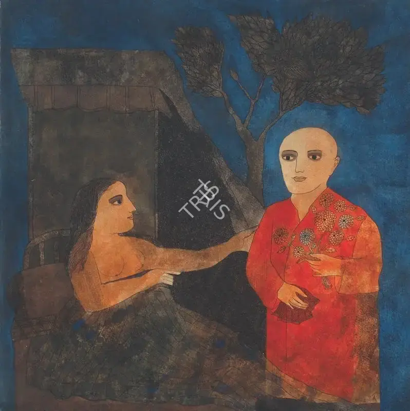 Badri Narayan (Artist), The Offering, 1991, Painting