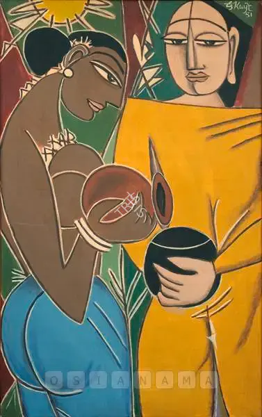 George Keyt (Artist), Pindapath (Offering Of Alms), 1951, Painting