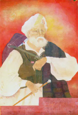 Nandalal Bose (Artist), Kabuli Money Lender, 1945, Painting