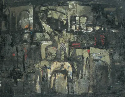 G.M. Sheikh (Artist), Autumn, 1961, Painting