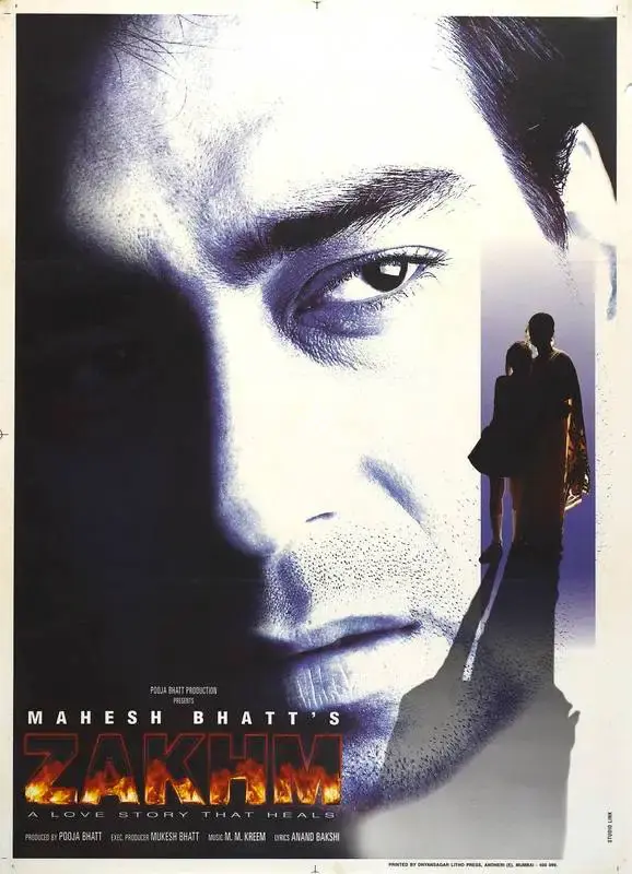 Pooja Bhatt (Producer), Zakhm, 1998, Full Sheet Poster