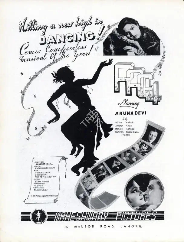 Shankar Mehta (Director), Pagli, 1943, Advertisement