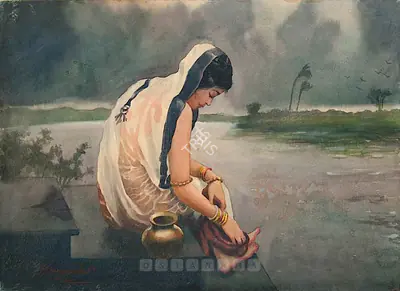 Hemendranath Mazumdar (Artist), Varsha (Monsoon Rain), 1928, Painting