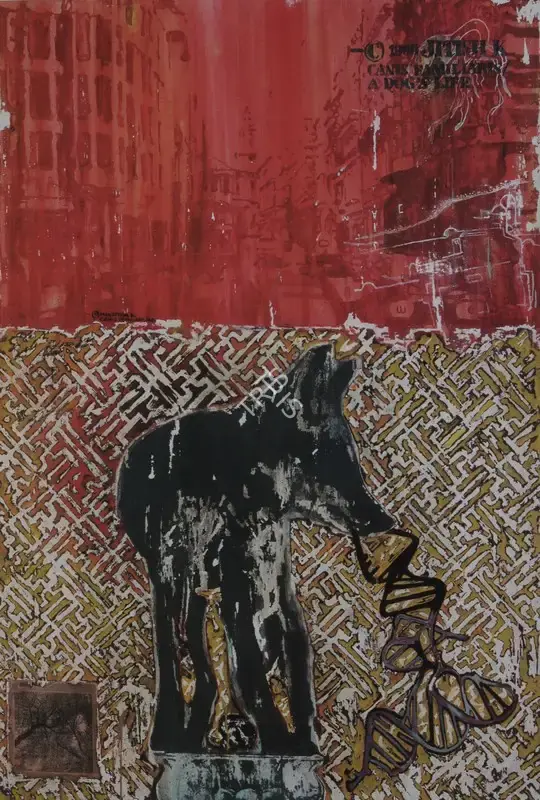 Kallat, Jitish (Artist). Canis Familiaris/ A Dog'S Life, 1999 | Painting, AG.Onl/22.02.08, 2008 · Asta Guru