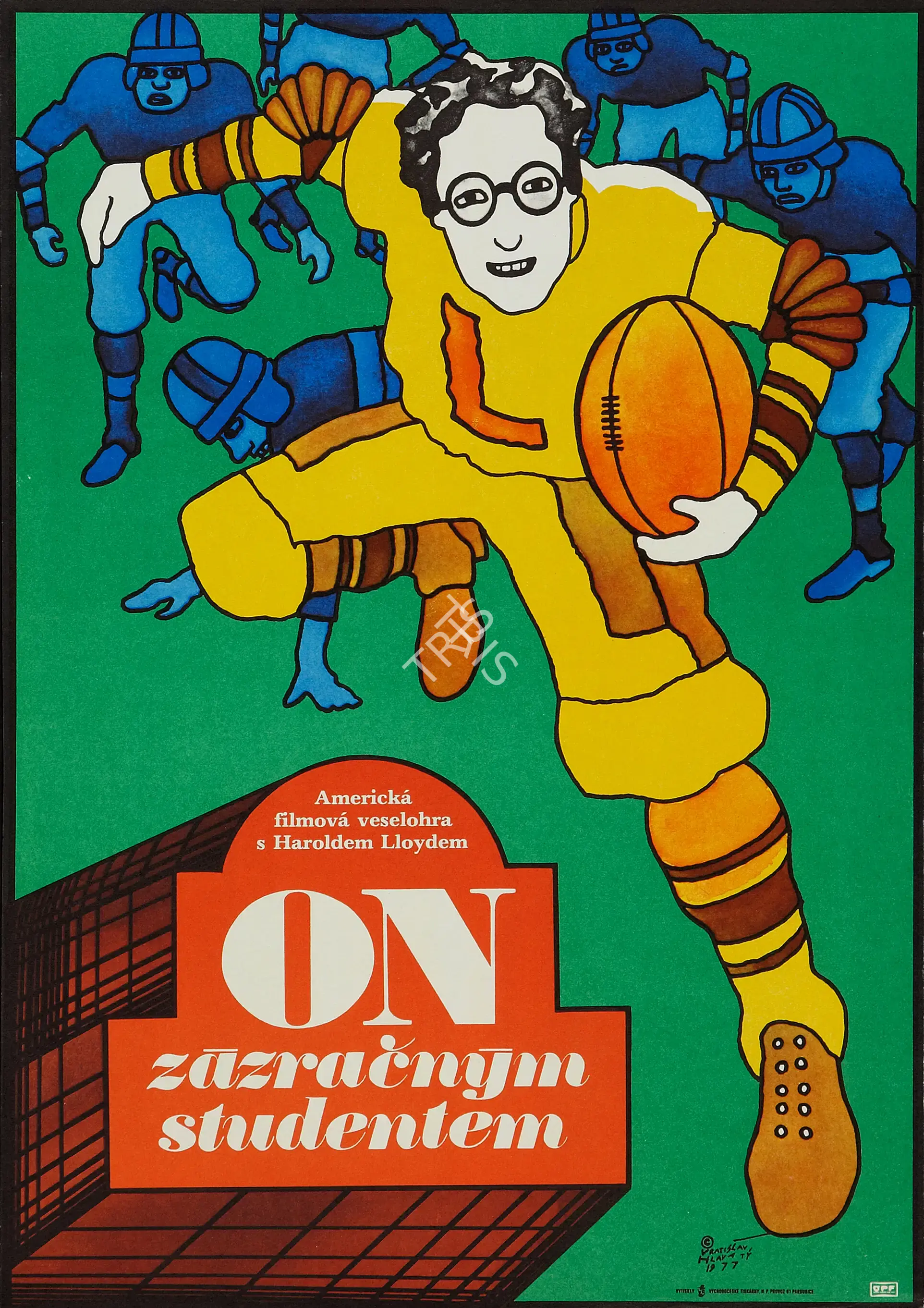 Vratislavi Hlayaty (Poster Designer), The Freshman, 1925, Poster