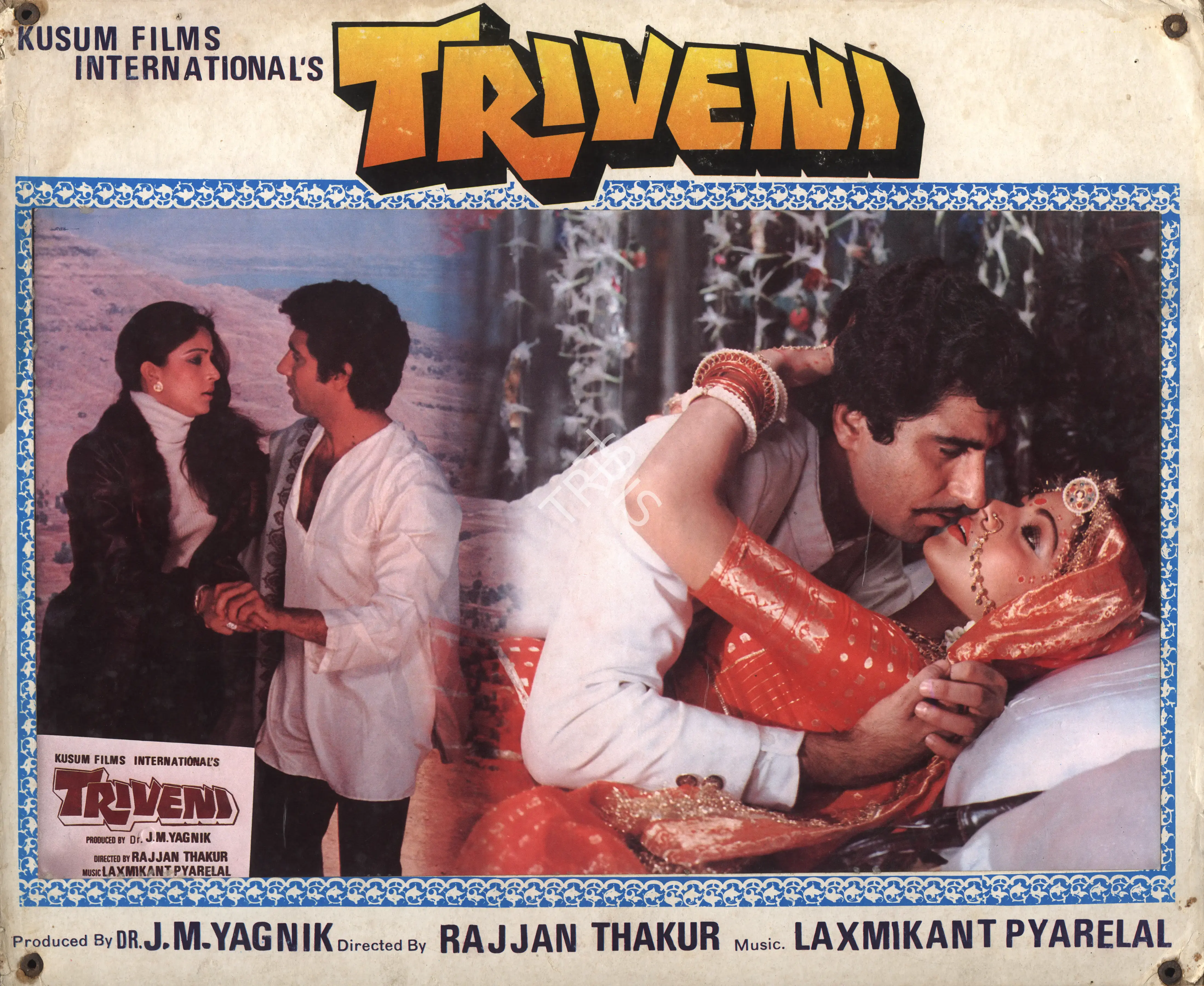 J.M. Yagnik (Producer), Triveni, 1985, Photographic Still Mounted on Lobby Card