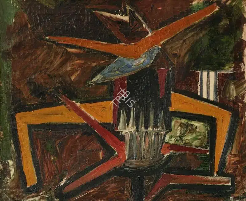 S.K. Bakre (Artist), Crunch, 1960, Painting